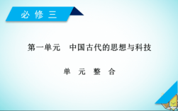 中国古代思想与科技知识点（第一单元中国古代的思想与科技）