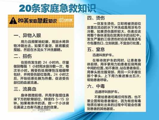 家庭应急安全科技知识培训（家庭应急救护小知识）-图1