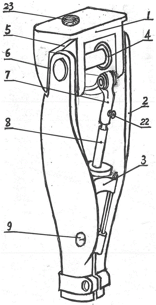 假肢腿机械科技知识（假肢腿机构运动简图）-图2