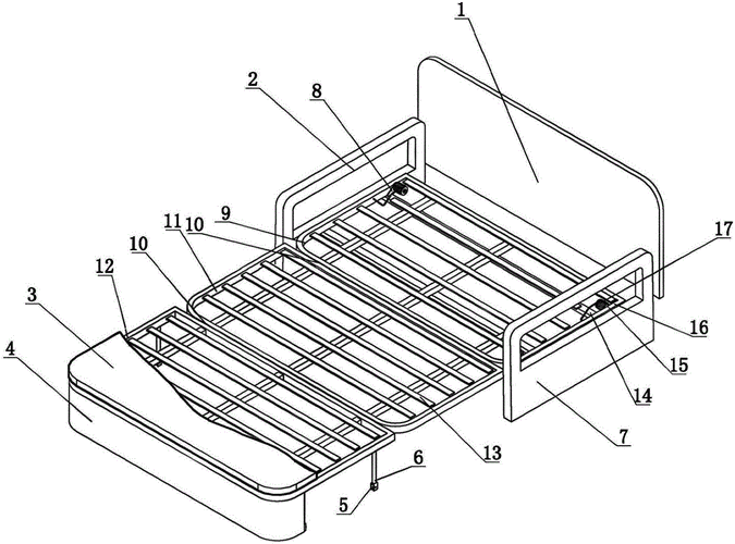 双人沙发科技知识介绍（双人沙发床机构简图）-图2