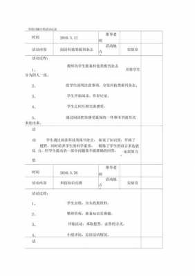 科技知识活动记录表（科技活动记录表格）-图1