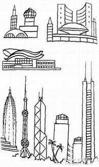 透视建筑物的科技知识手抄报（透视建筑物简笔画）-图3