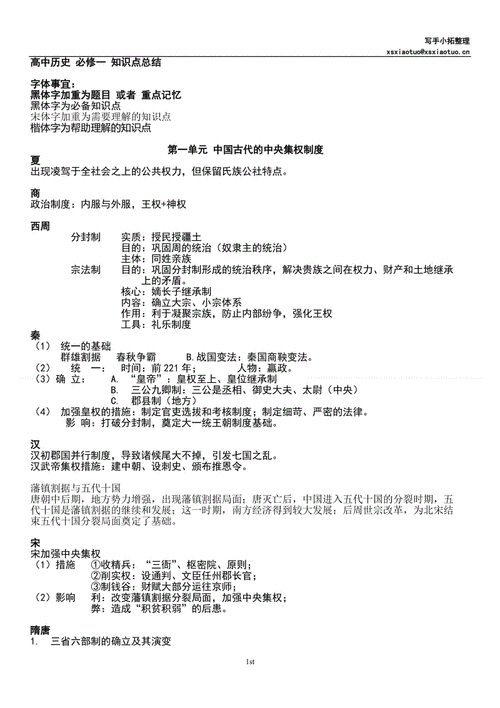 高中历史科技知识点（2020高中历史知识点总结超全）-图2