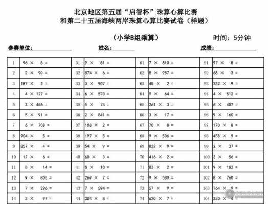 珠算科技知识竞赛获奖（珠算比赛题目）-图1