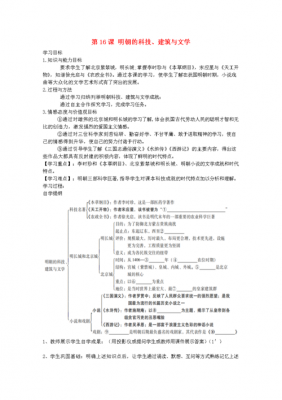 初中历史明清科技知识点（初中历史明清时期知识点）-图1